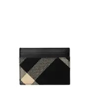 Burberry Checked Cardholder One size Black/plain white