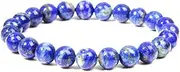 [QJZM] Green White Natural Turquoises Agat Lapis Lazuli Stone Bracelet Homme Femme Charms 8MM Men Strand Beads Yoga Bracelets Women-lapis lazuli_23cm