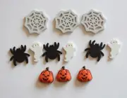 Things That Make You Go Boo / Dress It Up FLAT BACK Buttons / Spiders ~ Ghosts