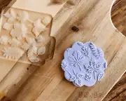 Autumn Forest Trees Leaves Fall - Embosser Stamp for cookies, Cake