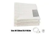 OZNALA 90*230cm Bed Earthing Sheet Grounding Mat Queen King Bed Fitted & Flat AU Plug King Queen Grey