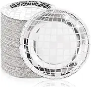 10 pcs Disco Mirror Ball Shining 70s Disposable Paper Party Plate Supplies Decoration (Silver)