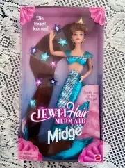 Vintage and RARE 1995 NRFB Mattel Jewel Hair Mermaid Barbie MIDGE Collector’s