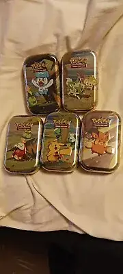 Pokemon Scarlet & Violet Paldea Friends Sealed Mini Tins Set of 5. New Sealed