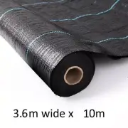 Weed Mat 3.6m x 10m 90 GSM Weedmat Garden Cover Matting Control Black 3600mm
