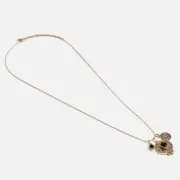 NEW SAMANTHA WILLS The Huntress Pendant Necklace Black Agate Gold Tag Pouch