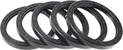 X AUTOHAUX Universal Oil Seal TC Double Lip W Steel Spring Seal Ring Rotary Shaft Seal 90x110x12mm High Pressure Nitrile Rubber Black 5 Pcs
