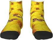 [JBYJBX] Yellow Flowers Butterflies Print Adult Socks Womens Mens Workout Thermal Cozy All-Season Gift Holiday Articles Use