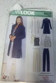 New Look Womens Sewing Pattern K6163 Jacket Top Skirt & Trouser Pants Size 8-18
