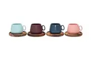 Classica Coffee Culture Espresso Cups with Coasters 90ml - Set of 4