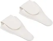 uxcell 4.5"x2.6" Embroidery Scissors Sheath, 2 Pack PU Leather Nail Cuticle Scissor Cover Small Pointed Nippers Scissors Protective Case, White