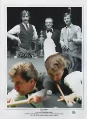 CLIFF THORBURN WORLD SNOOKER CHAMPION SIGNED 16x12 POSTER-SIZE PHOTO +AUTH PSA
