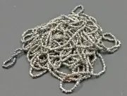 Tiny Micro Antique Metallic Silver Over Black Glass Beads Czech Seed 24bpi 6 Gr