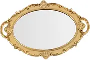 GETAJGHSD Retro Makeup Mirror European Style Decorative Table Mirror for Bedroom Household Vanity Use Stable Base for Daily Makeup and Grooming