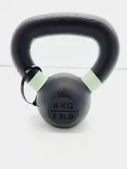 PowerFit Premium Black Kettlebells, 4KG / 8.8LBS