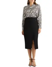 [David Lawrence] Ixia Felted Wool Skirt in Black