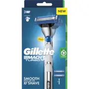 Gillette MACH3 TURBO Razor◉3D Ball◉2 x Cartridges + 1 x Handle◉3 Blades◉Comfort◉
