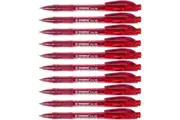 Stabilo 308 Liner Retractable Ballpoint Pen Medium Red Box 10