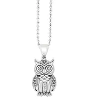 Lagos Sterling Silver Rare Wonders Owl Pendant Necklace, 34