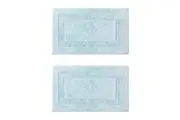 2PK Tommy Bahama 43x61cm Longbranch Reversible Cotton Bath Floor Mat Tidal Wave
