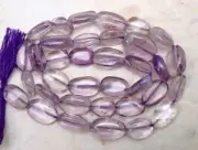 Amethyst 10-8mm long x7-6 mm wide Oval Gemstone Beads 14" strand
