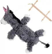SUPVOX Animal Marionettes Puppet Interactive Plush Puppets for Years Design for Puppet Shows Easy Deep Grey Donkey