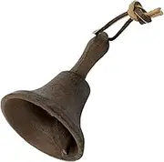 SHOWERORO Retro Iron Handheld Call Bell Vintage School Restaurant Bell for Home Use Crisp Sound Iron Design for Parties Living Rooms and Bedrooms