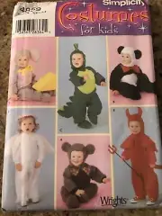 SIMPLICITY #4859-TODDLER ELEPHANT-DINOSAUR-PANDA-ANGEL COSTUME PATTERN ½-4 FF