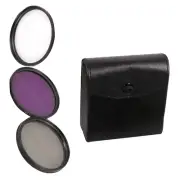 49 52 55 58 62 67 72 77mm UV+CPL+FLD Camera Lens Filter With Storage Bag