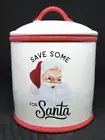 Santa Claus Cookie Jar "Save Some For Santa" Ceramic Cookie Jars~ Hallmark Xmas