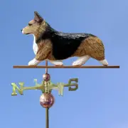Welsh Corgi Pembroke Hand Carved Hand Painted Basswood Dog Weathervane Sable