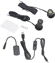 Mini LED Spot Lights, Dimmable Mini Spotlight, 5V Mini LED Spotlight 1 to 2 Spot Lights, Mini Spotlights for Display with Dimmer for Display Jewelry Cabinet Porch (Warm Light)
