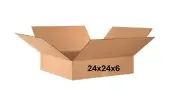 24" x 24" x 6" CARDBOARD BOX - 200 lb - 10 BOX BUNDLE