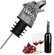 Wolf Head Pourer, Cool Wine Spout | Standard Size Aerating Diffuser with Decorative Design, Liquor Pouring Accessory for Romantic Dinners, Bartending at Home, and Gift Option for Men and Boyfriends