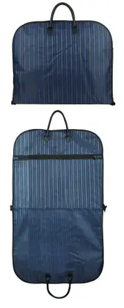 Blue Men Suit Garment Bag Zippered Dustproof Travel Organizer