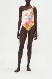 ONE SHOULDER TIE ONE PIECE SUNLIGHT SYMPHONY