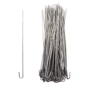 Aluminum 8inch 100 Packs Chain Link Fence Ties 12.5 Gauge Aluminum Wire Hook Ti