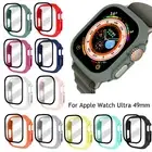 Tempered Glass Screen Protector Film + PC Case For Apple Watch Ultra 49 mm Cover