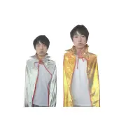 KIDS METALLIC CAPE w Collar Costume Childrens Party Halloween Vampire - Orange