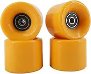 [FREEDARE] 58mm Skateboard Wheels 82a + ABEC-7 Bearing Steel and Spacers Cruiser Wheels (Pack of 4)