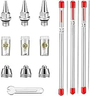 0.2mm, 0.3mm, 0.5mm Airbrush Nozzle Airbrush Needle Nozzle Cap Replacement Parts for Airbrush Spray Gun Sprayer Accessories.