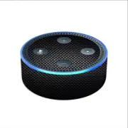 Skin Decal for Amazon Echo Dot (2nd gen) / Black Metal Pattern