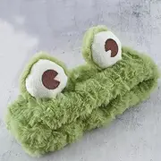 Jowmoy Frog Headband,Light Green Frog Eye Elastic to Wash Face for Women Makeup Shower Spa.