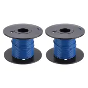 18AWG Gauge Stranded Hook-Up Wire PVC Tinned Copper Wire Spool 10m/33ft Blue