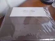 Sferra CELESTE King Sheet Set Egyptian Cotton Percale CHESTNUT Brown ITALY -NEW!