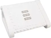Under Desk Footrest Ergonomic Adjustable Foot Stool with Massage Texture and Roller for Office (White)