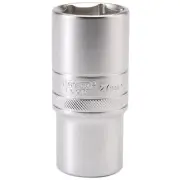 Draper 27mm 6 Point Metric Deep Socket 1/2"D Chrome Satin Finish 16657