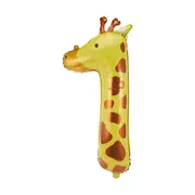 Giraffe Number 1 Foil Balloon