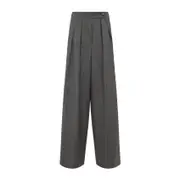 [Dries Van Noten] Dries Van Noten-Grey Pamplona Wool Pants-Donna 38 FR