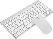 Uonlytech 1Set Wireless Keyboard and Mouse Silent and Ergonomic Design Computer Accessory for Desktop Laptop and Stylish No Batteries Included